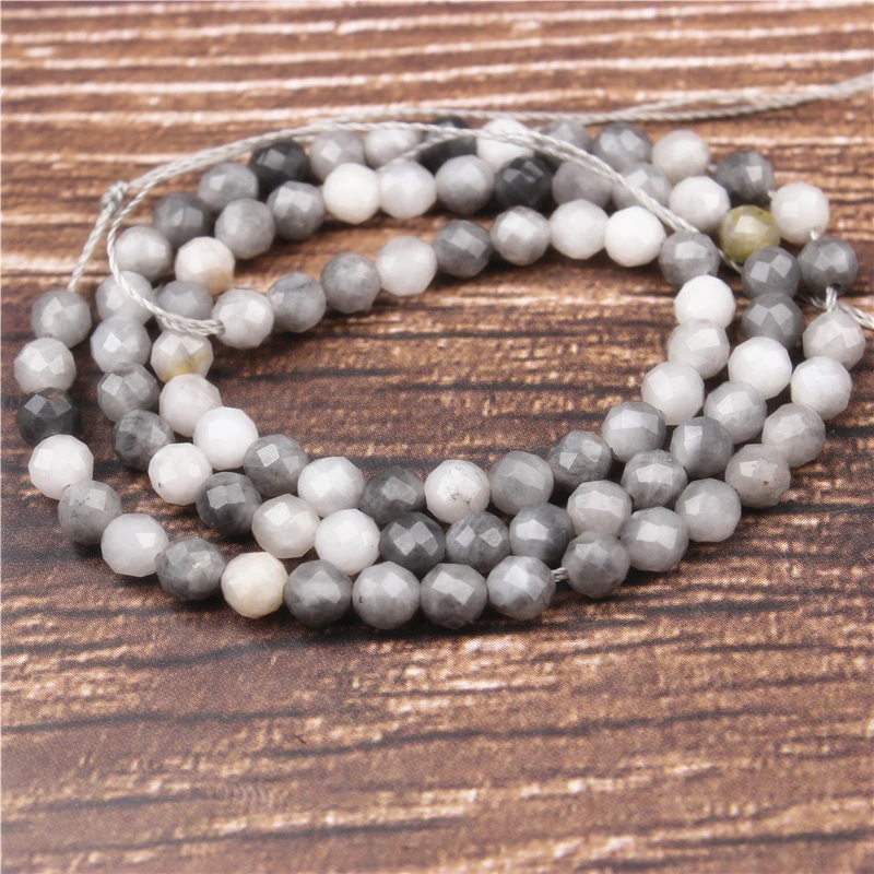 

LanLi 4mm Cloud crystal small beads fashion jewelry interval loose beads DIY bracelet necklace earrings and accessories