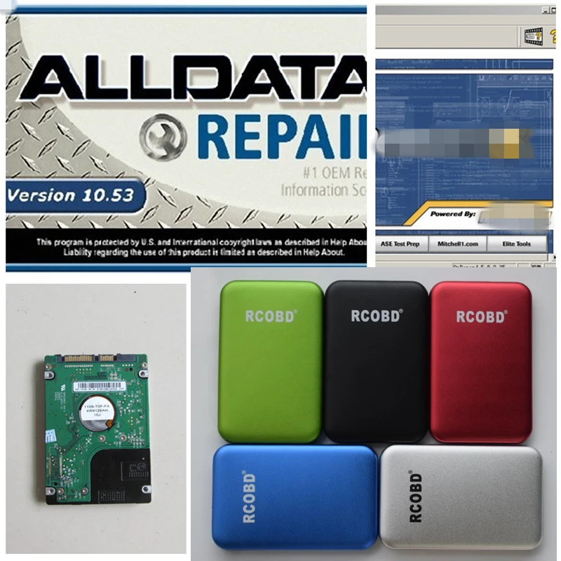 

alldata v10.53 all data auto repair software with michell 2015 vivd workshop in 1tb hdd car repair all data 50 software