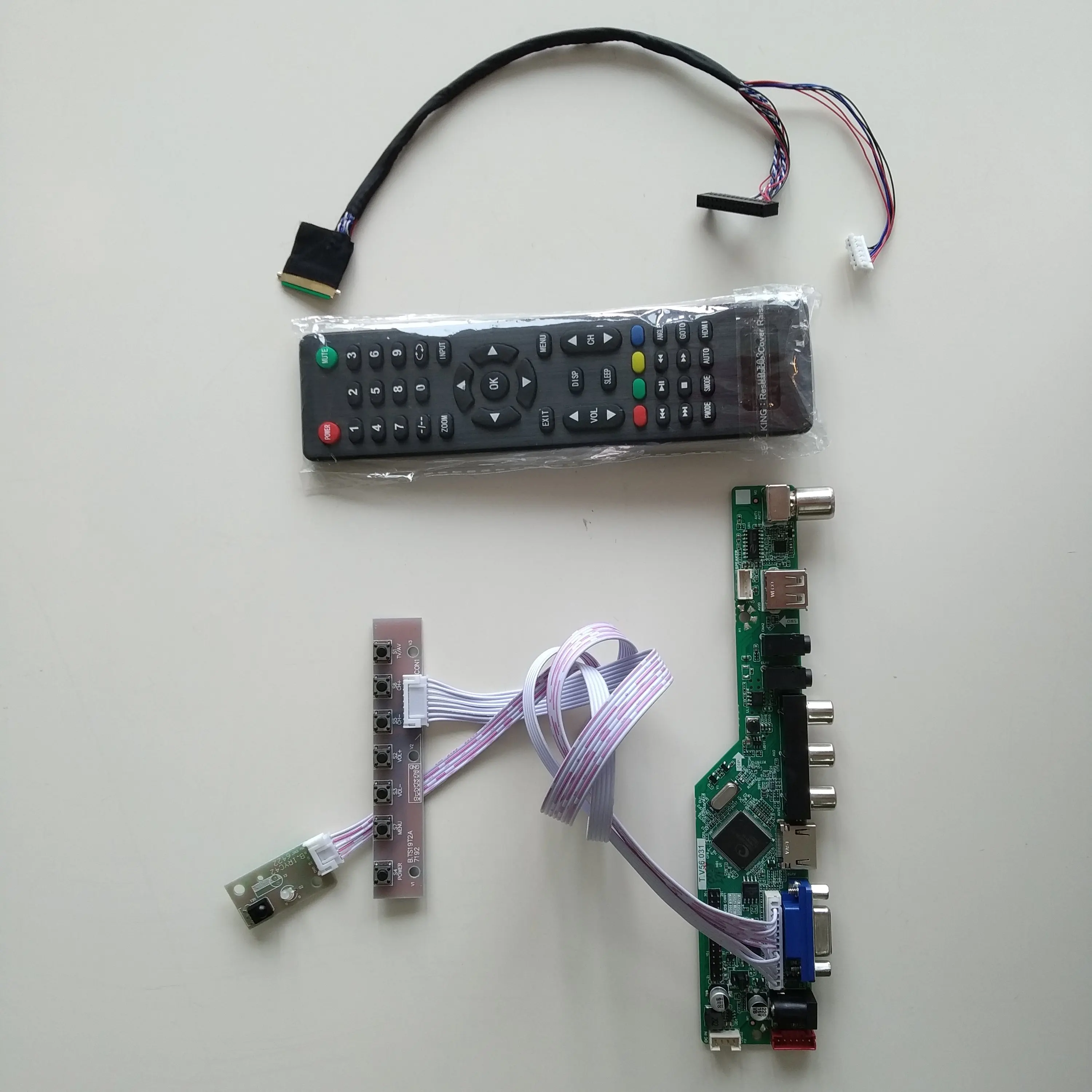 

VGA AUDIO AV LCD LED TV USB Controller driver Board kit display For 15.6" LP156WH2-TLBA 1366X768 panel monitor