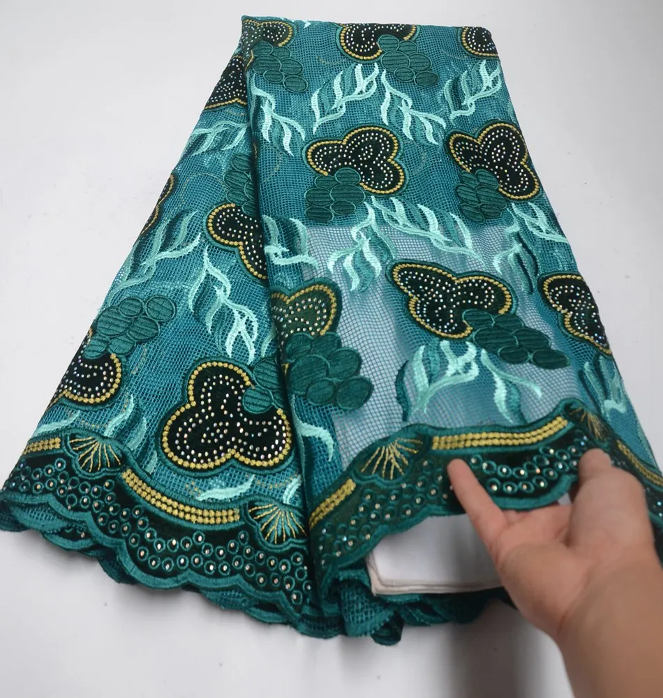 Африканская бархатная кружевная ткань 2019 нигерийские кружевные ткани с вышивкой
