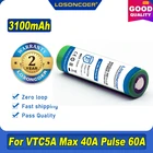 100% Оригинальный LOSONCOER Новый 3100mAh Max 40A Pulse 60A 3,6 V аккумулятор 18650 перезаряжаемый VTC5A с высоким потоком энергии 40A аккумулятор