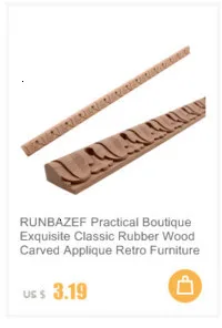 RUNBAZEF аппликация накладка деревянная Декаль изысканный Неокрашенный украшения каучуковое дерево Европейский овальной формы для дома, офиса окна Лидер продаж