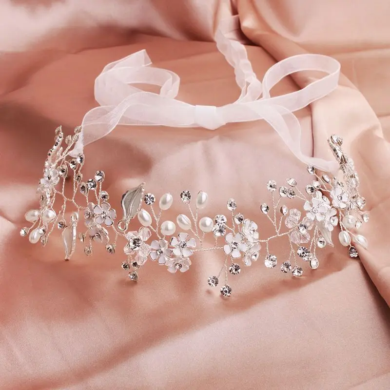 

Wedding Crystal Rhinestones Princess Headwear with Comb Exquisite Headband for women
