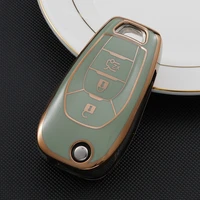 car key cover for chevrolet cruze aveo 2014 2015 2016 2017 2018 2019 2020 car flip 3 button key case protective cover bag shell
