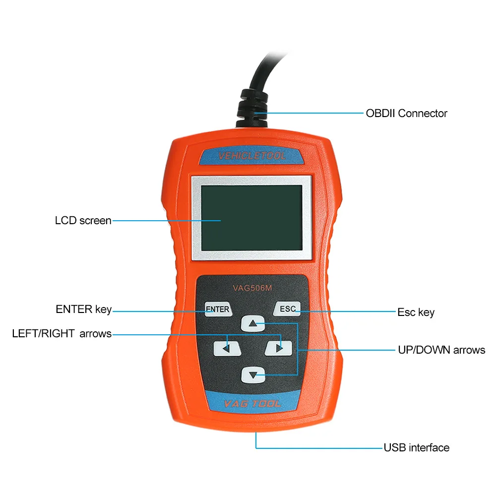 VAG506M Car Diagnostic-Tool Trouble Codes Scanner Engine Code Reader For VW/Audi /Skoda KWP1281\ KWP 2000\ TP-CANBUS \ NEW UDS | Автомобили