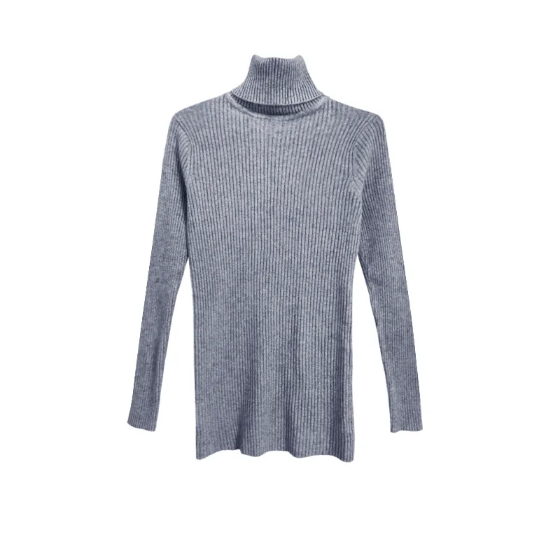 Осенний женский базовый свитер водолазка Женский Повседневный вязаный пуловер