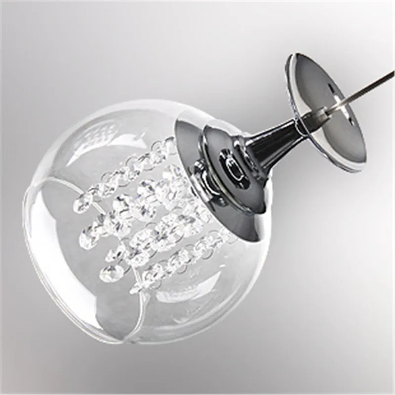 Подвесной светильник в виде бокала для вина s 3 лампы Современный хрустальный