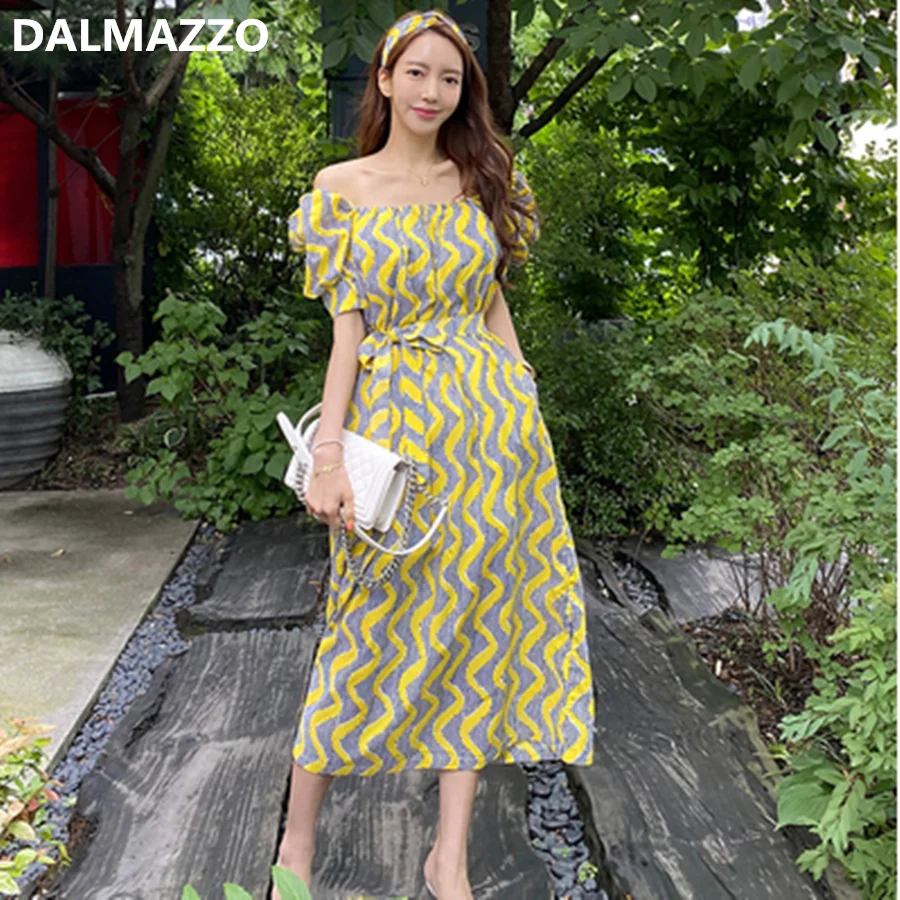 Женское платье с коротким рукавом повседневное Свободное длинное винтажным