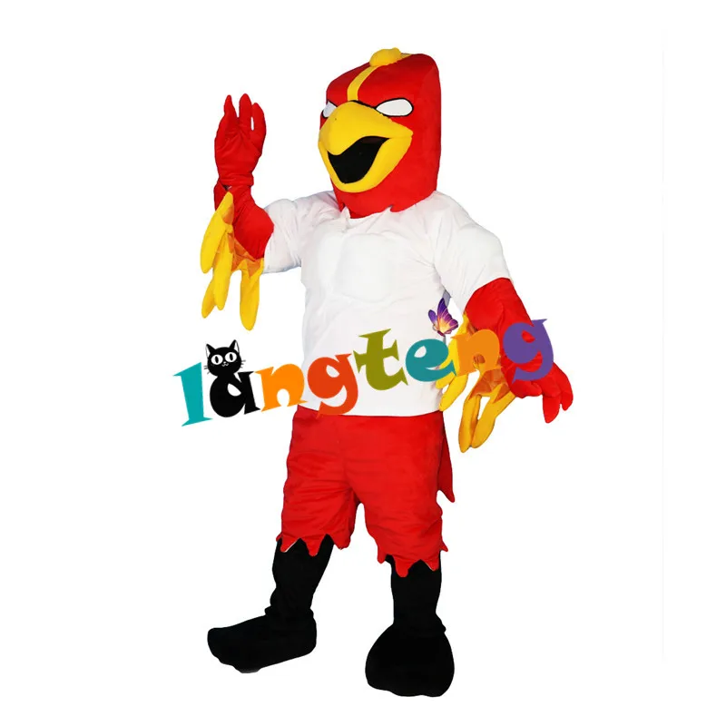 Купить 833 Red Eagle Bird Hawk Falcon Mascot Costume Carnival Party Cartoon Cosplay Adult Christmas |