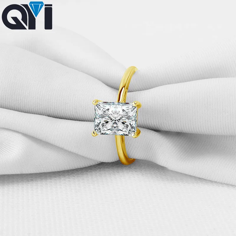 Улучшенная Настройка 14K желтое золото 1 5 Ct Sona Имитация бриллианта Halo Кольца для