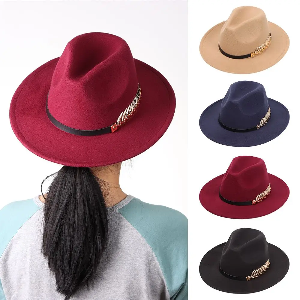 Шляпа фетровая из мягкой шерсти с широкими полями 4 цвета | Аксессуары для одежды