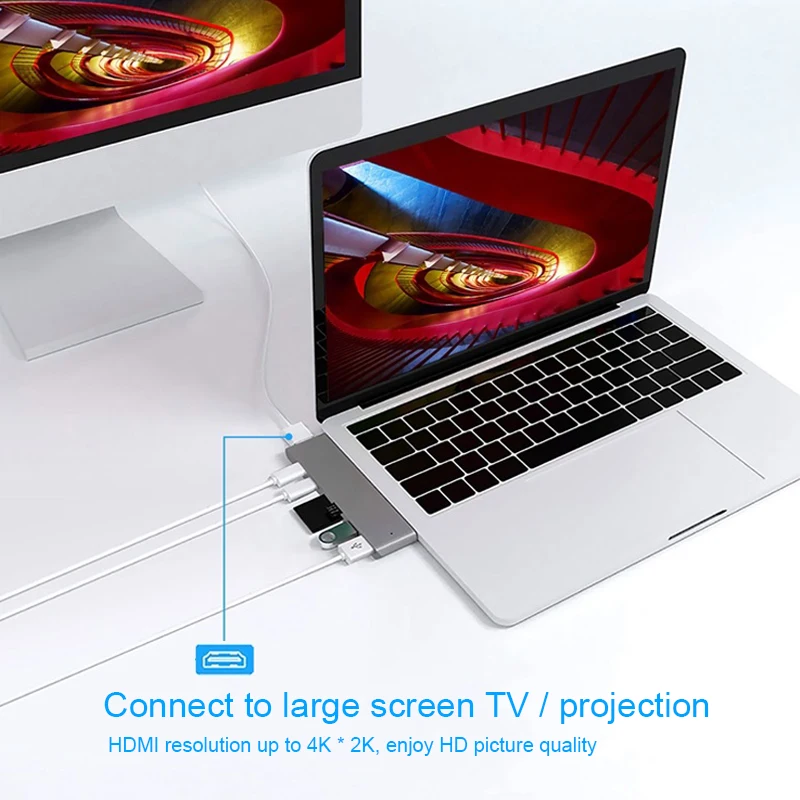 USB C концентратор Basix для HDMI адаптера со стандартным интерфейсом 3 0 Type док станция