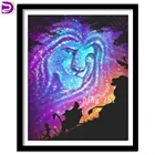 5d абстрактная алмазная живопись с Львом, полная квадратная круглая мозаика с изображением животных, алмазная вышивка крестиком, звездное небо, Декор