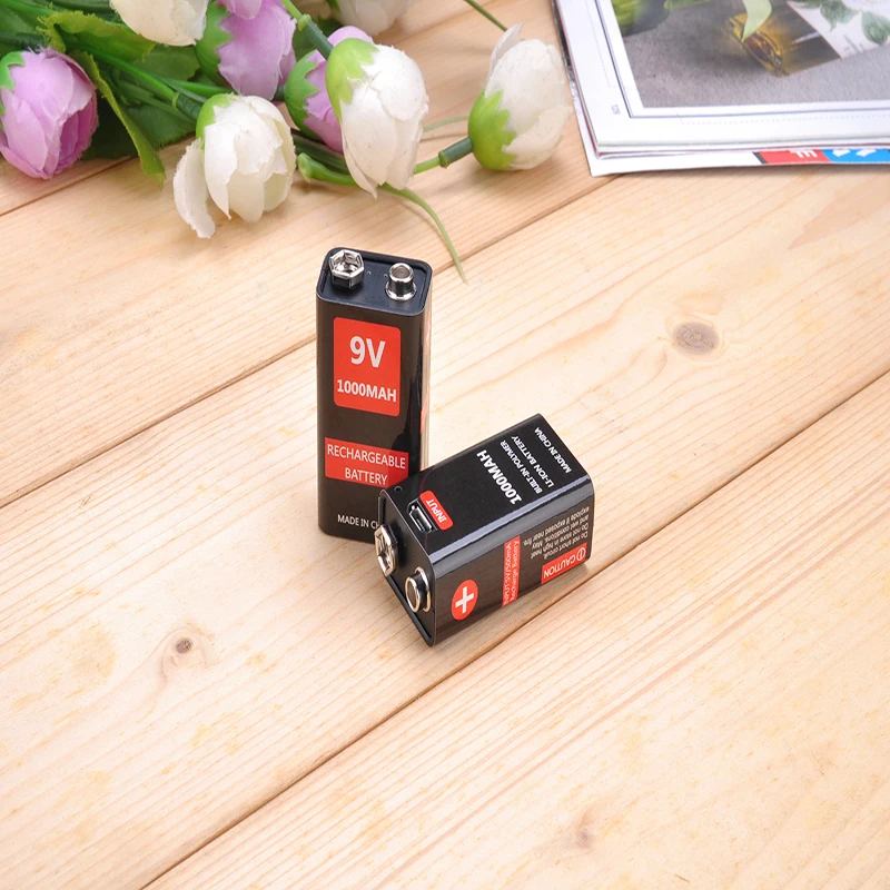 2 шт 1000 мач micro usb 9 вольт литий ионный