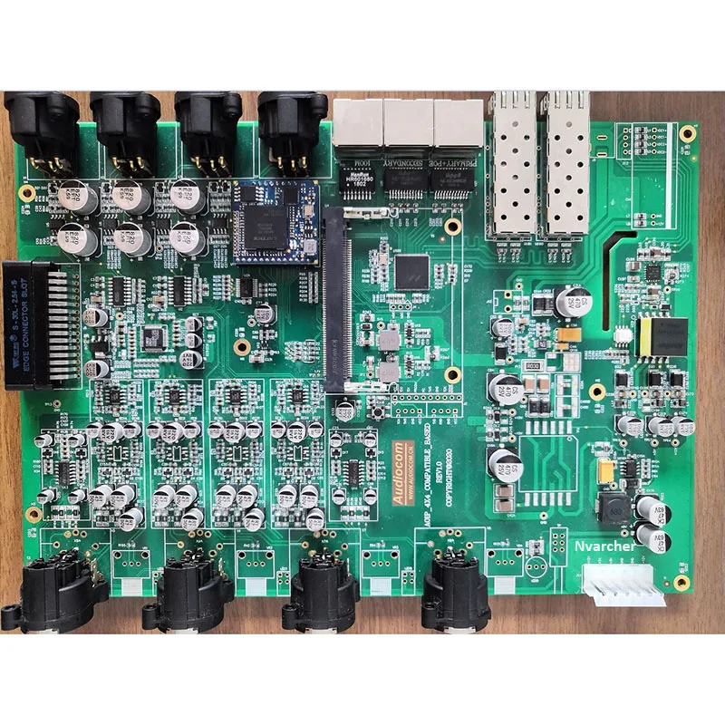 

Nvarcher Audiocom Dante AES67 Audio Network Transmission Interface Module 2X2 4X4 For Power Amplifier Ultimo