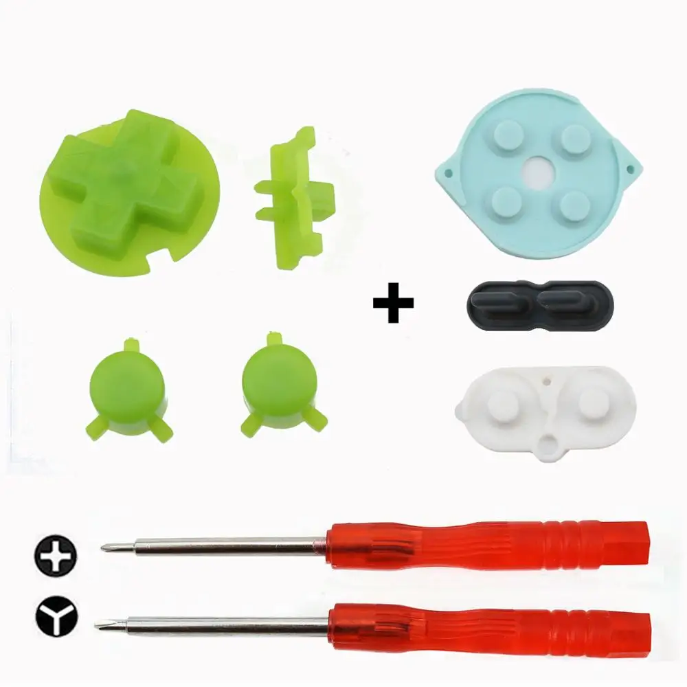 YuXi для Gameboy Карманный резиновый проводящий кнопочный блок A B кнопки GBP D включения