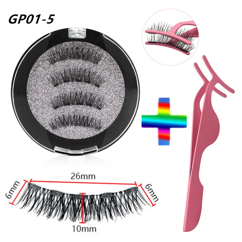 Магнитные ресницы для макияжа натуральные магнитные многоразовые пинцеты