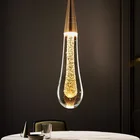 Светодиодная хрустальная люстра ручной работы, роскошный простой светильник для кафе, дома, бара, ресторана, прикроватная лампа