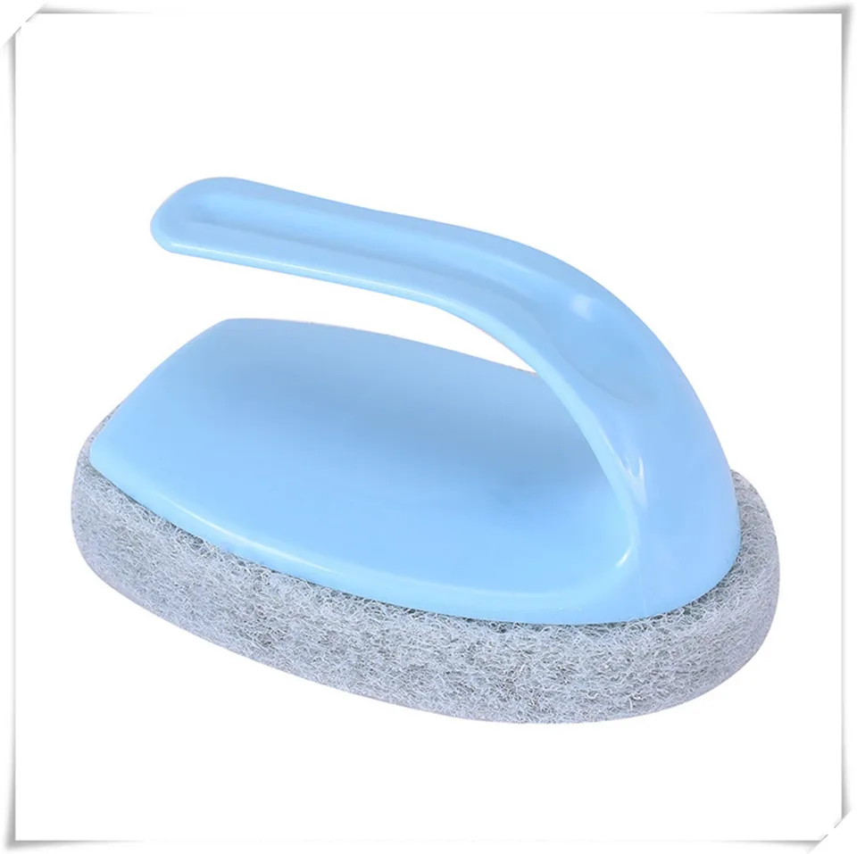 hand brush blue MSJO губка щетка для посуды Ванная комната Кухня окно Туалет скруббер Очиститель специальный толстый хлопок микрофибра чистящие губки - Цвет: hand brush blue
