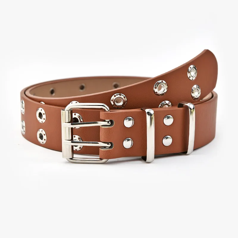 

Harajuku Women Wide Belt Genuine Leather Punk style fashion Pin Buckle jeans Decorative Belt Chain luxury brand belts for women