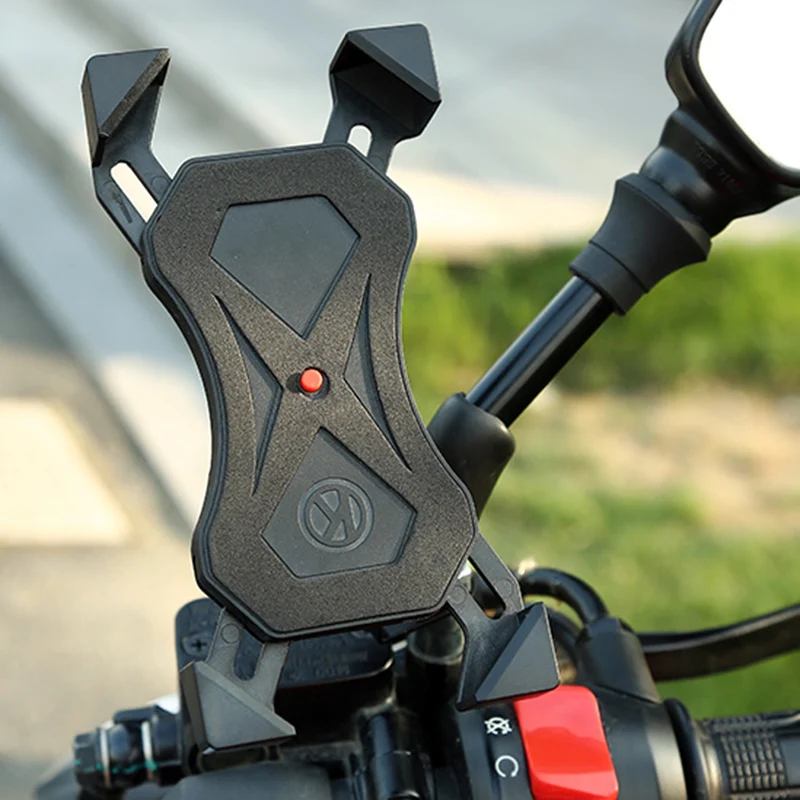 

Bicycle Motorcycle Cell Phone Holder Charger One Key Auto Lock Mount for 3.5-7in Mobile Phones TD326