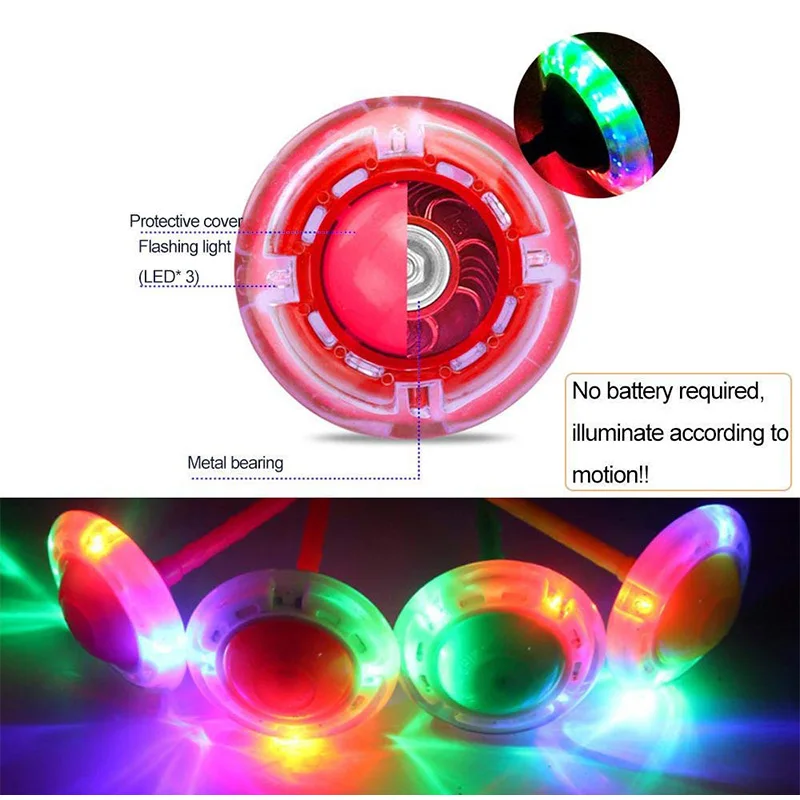 Flash Jumping веревка мяч дети на открытом воздухе забавная игрушка для упражнений LED