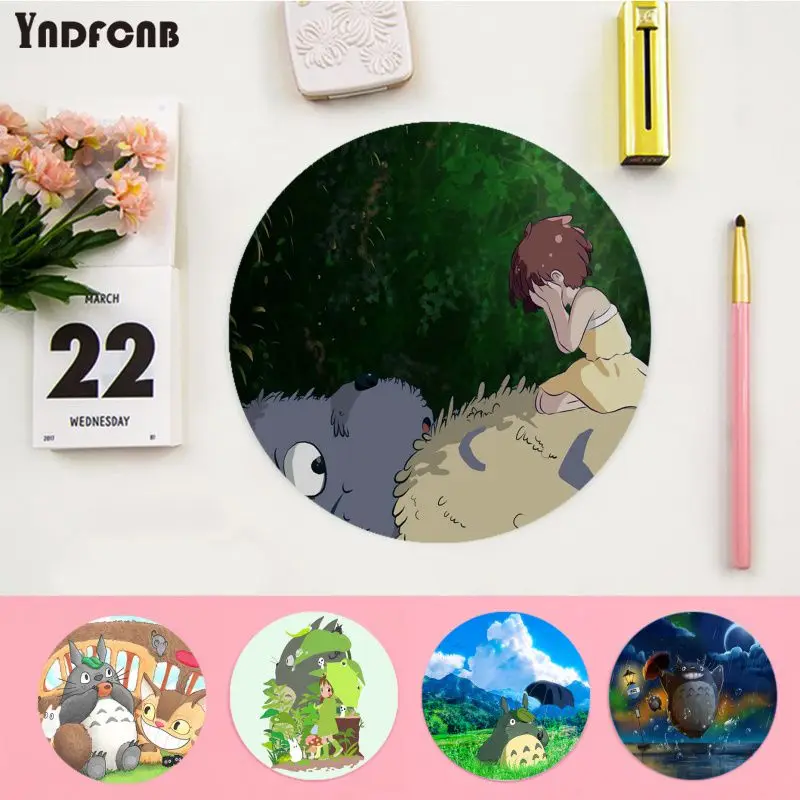 

YNDFCNB High Quality My Neighbour Totoro Anime Beautiful Anime round Mouse Mat Anti-Slip Laptop PC Mice Pad Mat gaming Mousepad