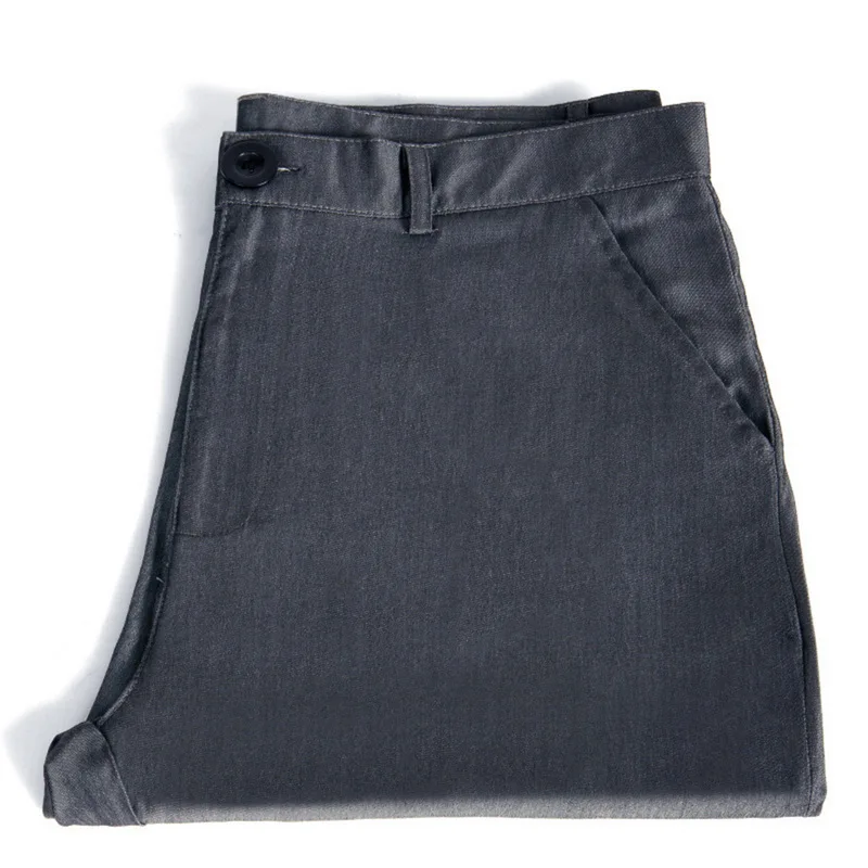 Брюки мужские тонкие в полоску модные облегающие повседневные штаны султанки