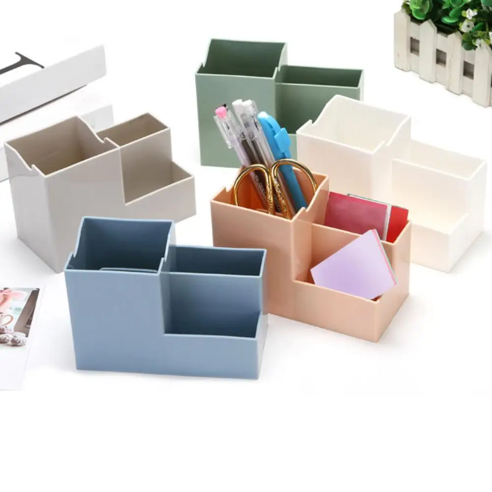 

Multi-slot Pen Phone Holder Stand Storage Box Container Stationery Organizer