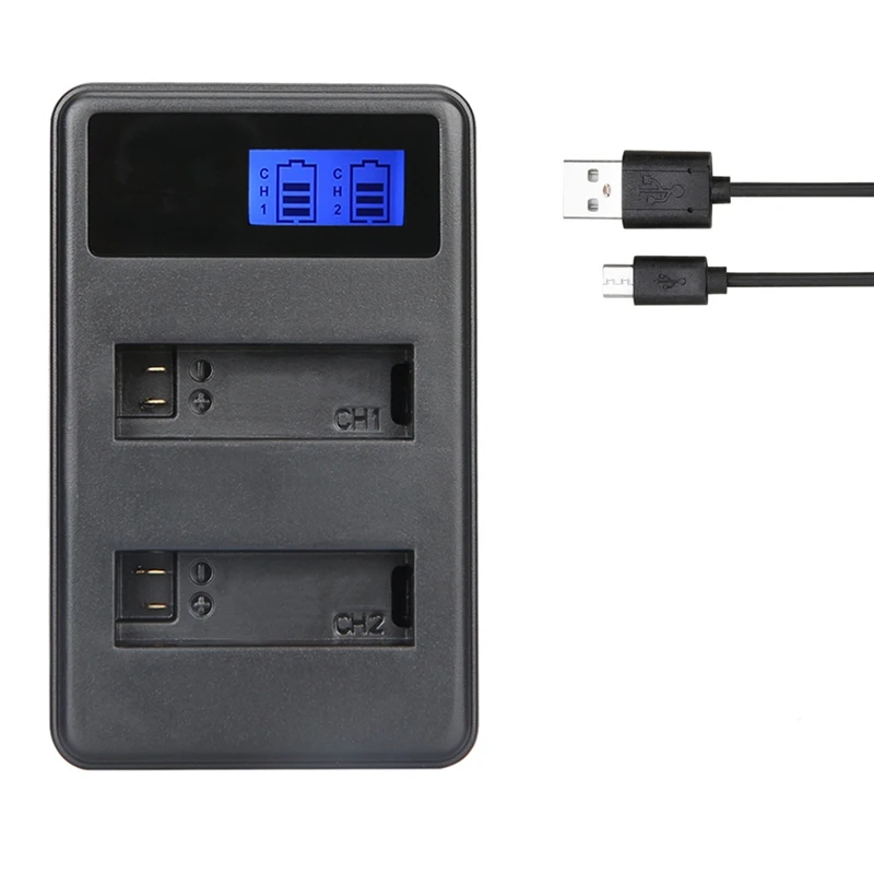 Зарядное устройство IG Sjcm с двумя USB портами и ЖК дисплеем для Sj4000/Sj5000/6000/
