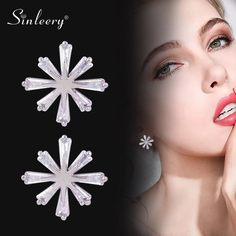 Женские Классические круглые серьги с фианитом SINLEERY модные подвесками золотого