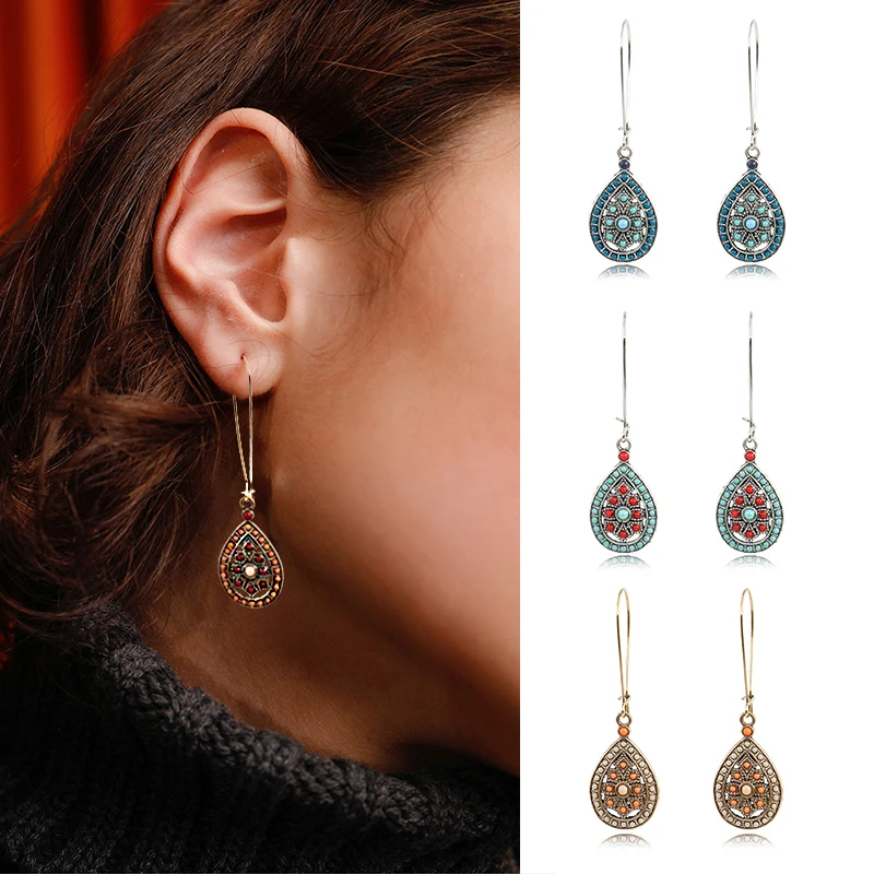 Лидер продаж 1 пара винтажных этнических висячих сережек в стиле бохо ювелирные