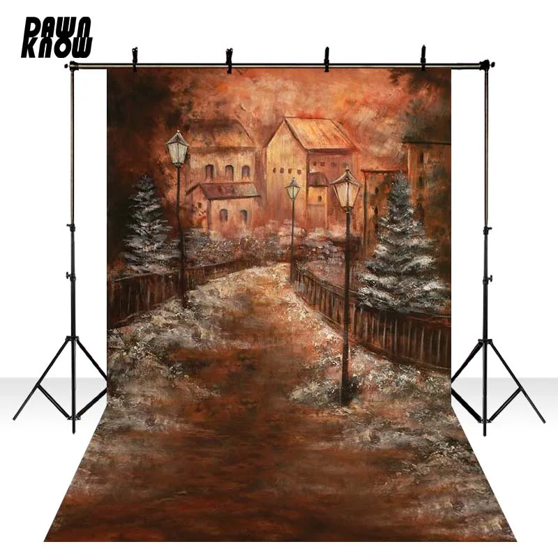 Виниловый фон для фотосъемки с изображением дома DAWNKNOW детской уличной лампы