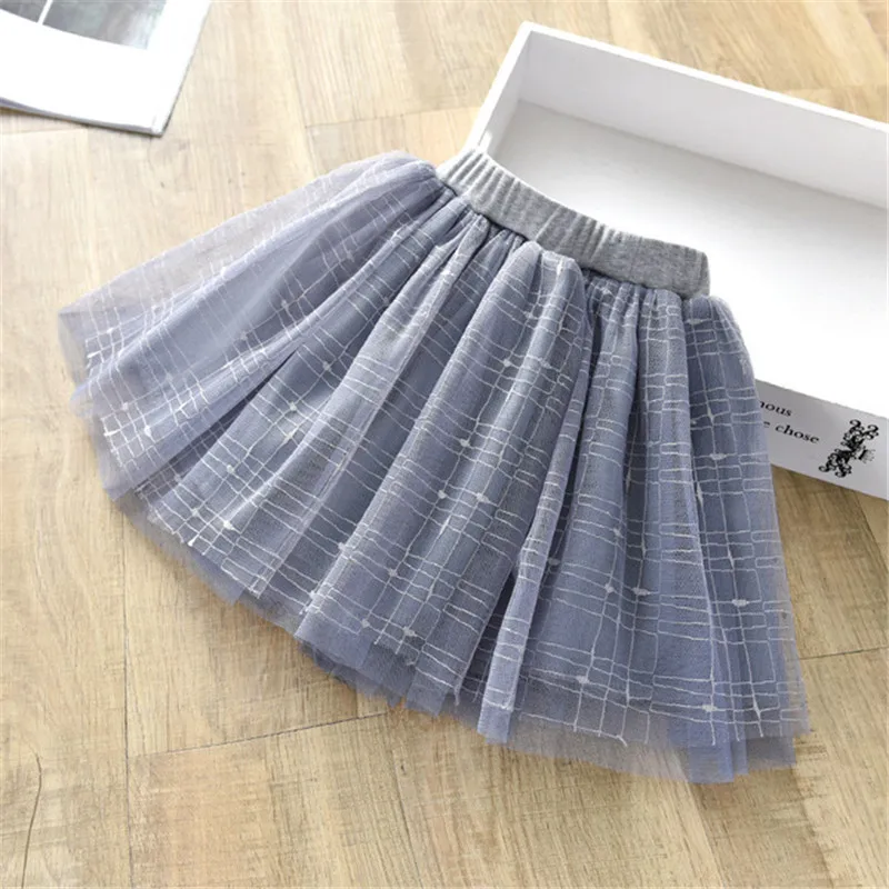 От 1 до 6 лет изящное Сетчатое платье пачка юбка для девочек летняя детская одежда