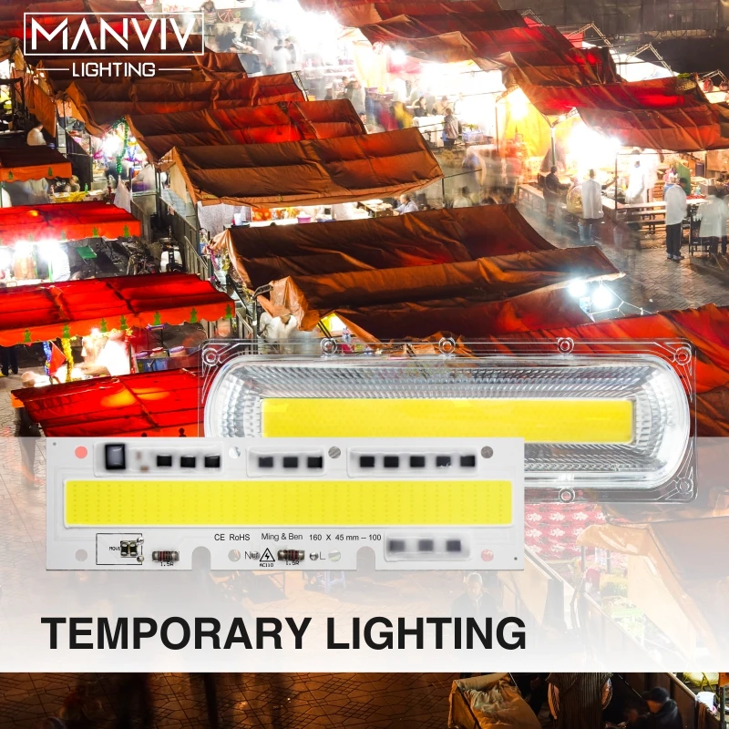 Высокая Мощность светодиодный чип IP65 30 Вт 50 Вт 70 Вт 100 150W 220V 110V светильник шарик лампы для заправки картриджей Точечный светильник Потолочные Светильник «сделай сам» не нужен драйвер