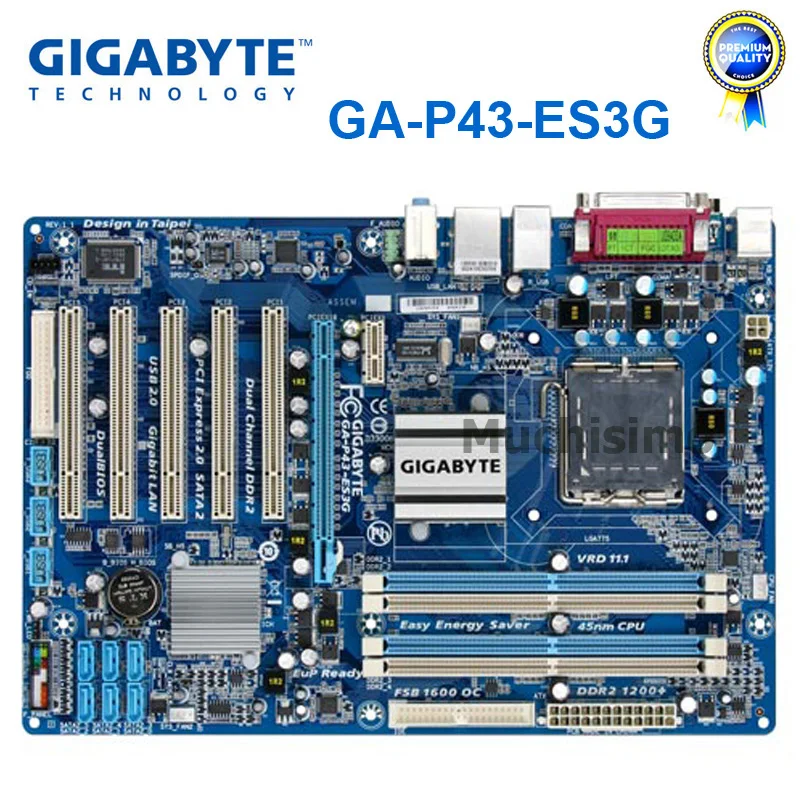 Socket LGA 775 Intel DDR3 Gigabyte GA P43T ES3G 100% оригинальная материнская плата 16G P43 б/у десктопная T