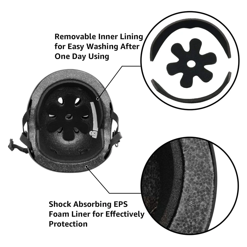 

Skateboard Helmet for Roller Skate Longboard Inline Skating Bike Helmet with Adjustable Straps