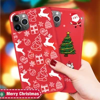 2020 christmas cartoon case for iphone 11 11pro max 7 8 6 6s plus 5 5s se x xs xr xs max girl christmas deer elk cute phone case