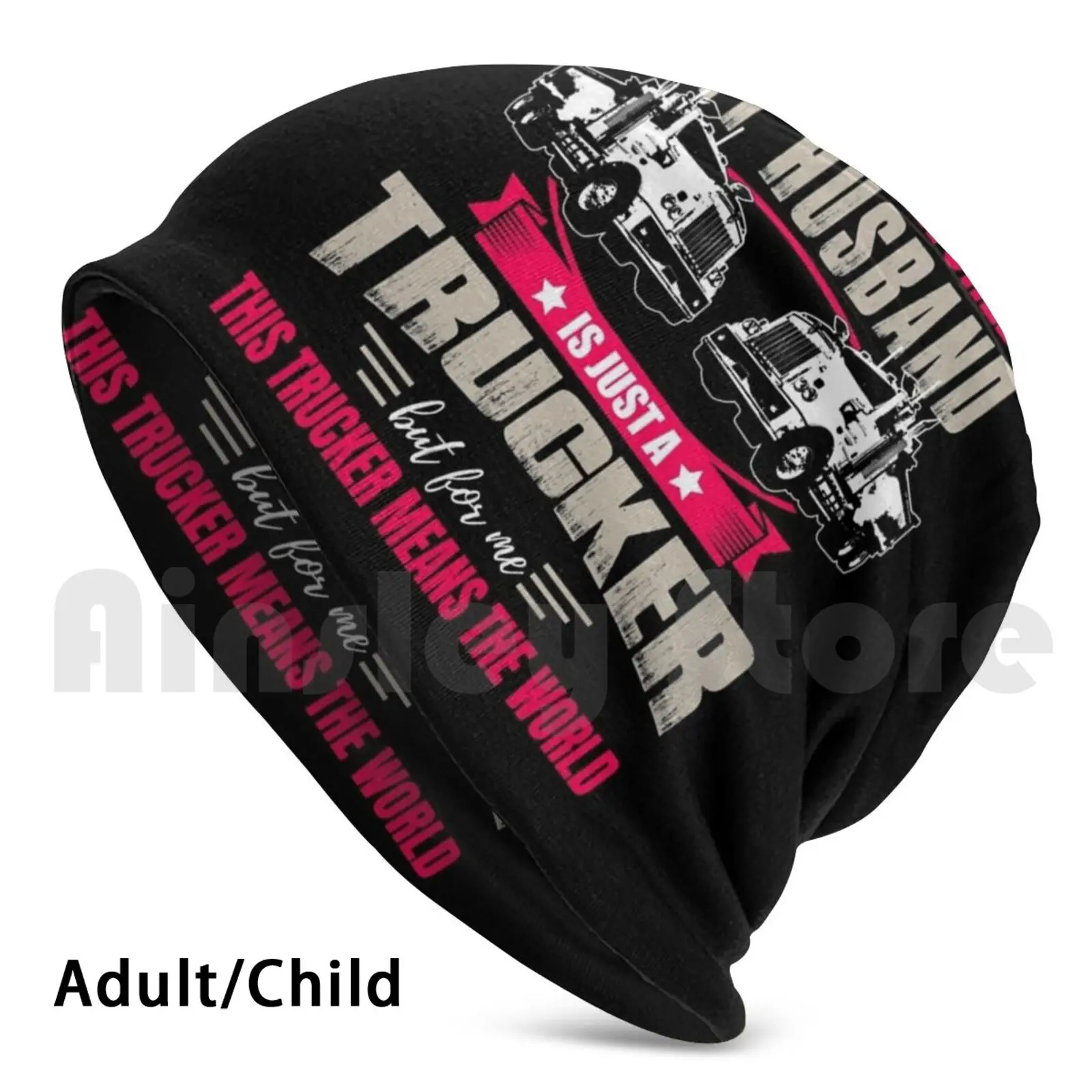 

Funny Truck Driver Husband Logistics Highway Gift Beanie Hedging Cap DIY Print Cushion Truck Trucker Job Autobahn
