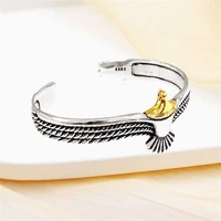 viking eagle cuff bracelet valentines day gift for boyfriend adjustable open tribal wildlife jewelry lndian eagle wing bracelet