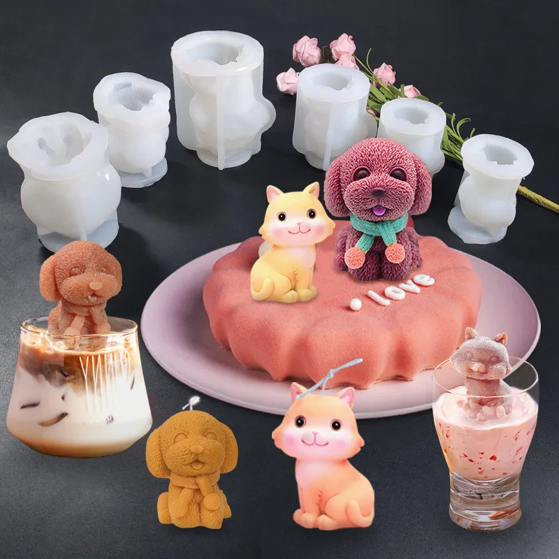 

3D Toy Teddy Dog Silicone Mold Fondant Ice Block Moulds Chocolate Mould Cake Decorating Tools Kitchen Baking Accessories 2020