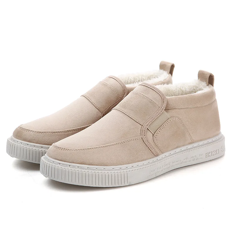 Winter fashion men's shoes leisure sneakers lazy flannel warm cotton | Обувь