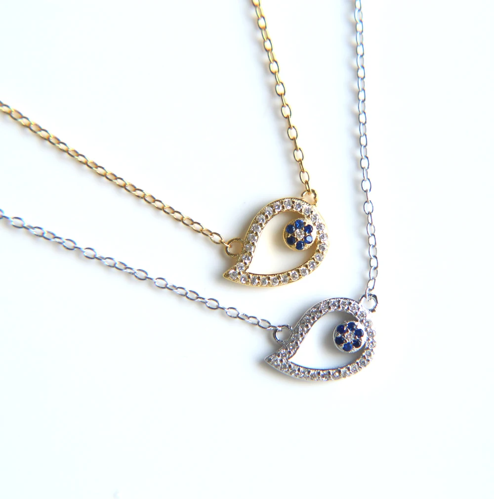 Женское Ожерелье-макси Collier тонкое ожерелье из серебра с мелким камнем в форме