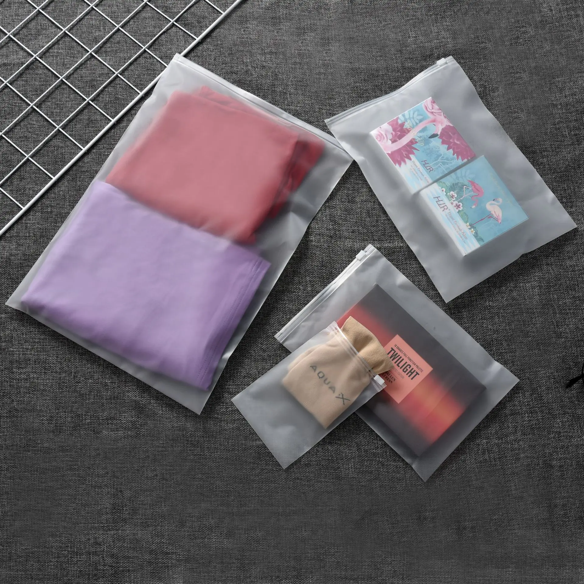 100 шт. 7 размеров матовый пластиковый повторно закрывающийся полиэтиленовый