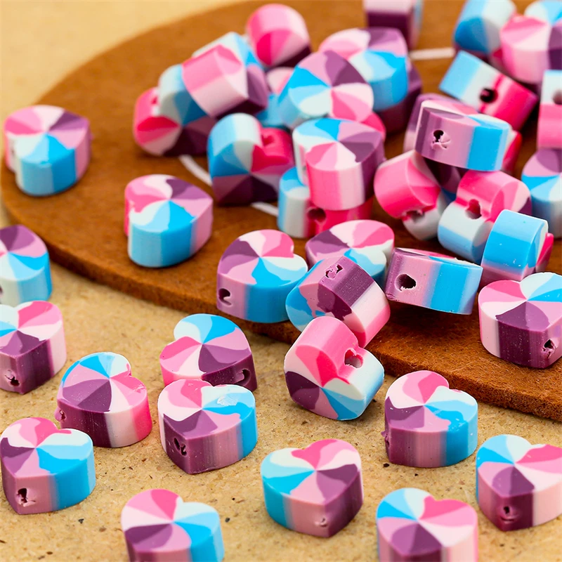 50 шт./лот сделай сам красочные бусины из мягкой керамики разделители в форме