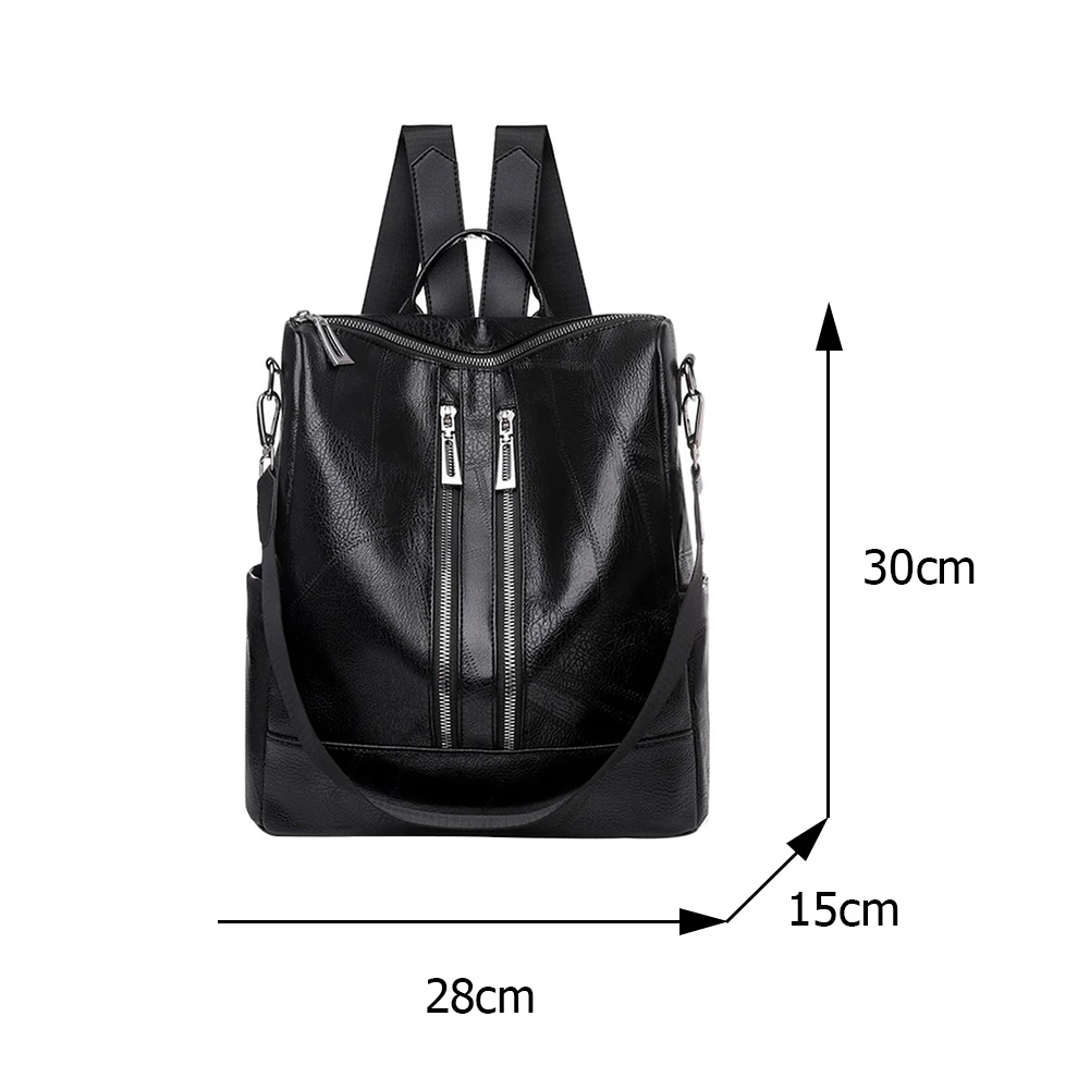 

Women 3-in-1 Anti Theft Backpacks Female Large Capacity Crossbody Soft Pu Leather Shoulder Bag Multi-Pockets Travel Bag mochila