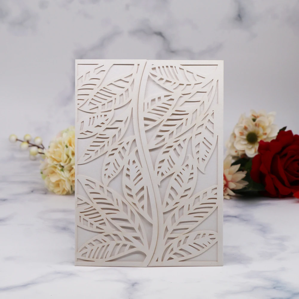 

40pcs Nature Style Theme Wedding Invitation Card Envelope Birthday Party Invitation Card Full Set Festival Celebration Supplies