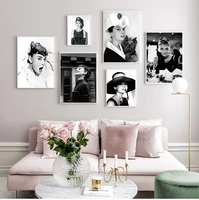 black white hollywood moive star vintage wall art canvas painting nordic posters and prints wall pictures for living room decor