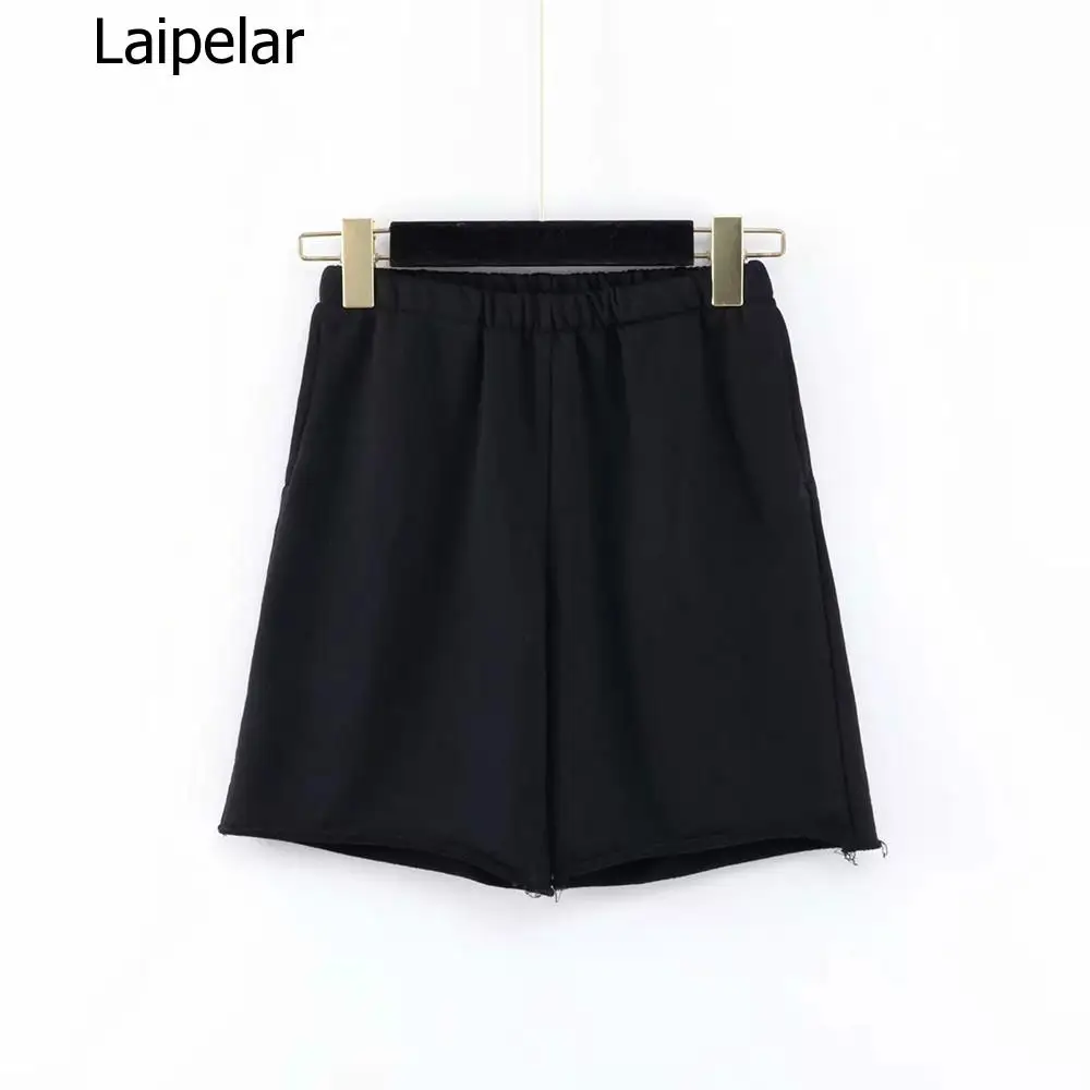 Шорты женские однотонные в стиле ретро с высокой талией и карманами | Женская