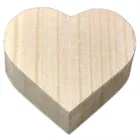 Деревянная шкатулка для ювелирных изделий в форме сердца, 1 шт.